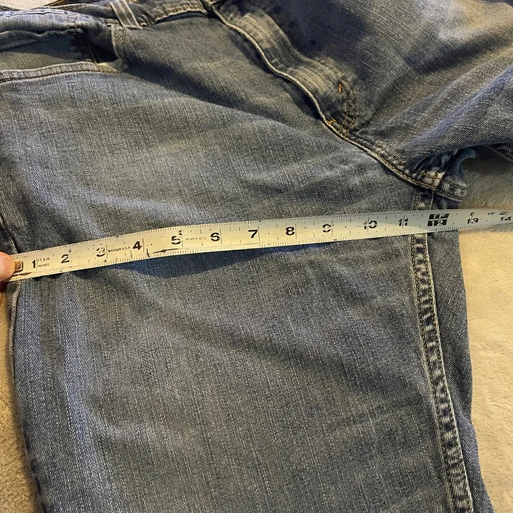 Vintage‎ Y2K Levis 505 Mens Cut Off Denim Jean Shorts Blue 38 Regular Fit Skate